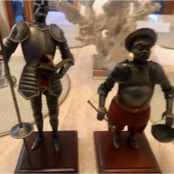 Vintage from Spain 3 items Vintage DON QUIXOTE , SANCHO PANZA FIGURINES,bull